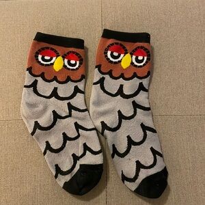 Unamused owl socks